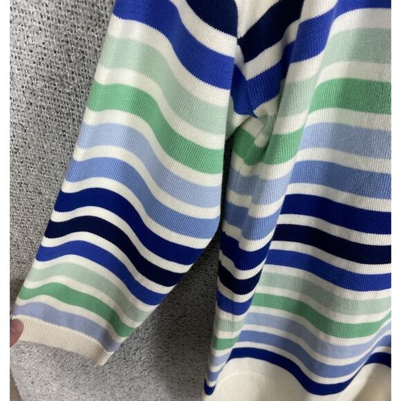 Talbots Plus Cardigan Sweater Women’s 1x Petite Coastal Nautical Old Money - Picture 8 of 13